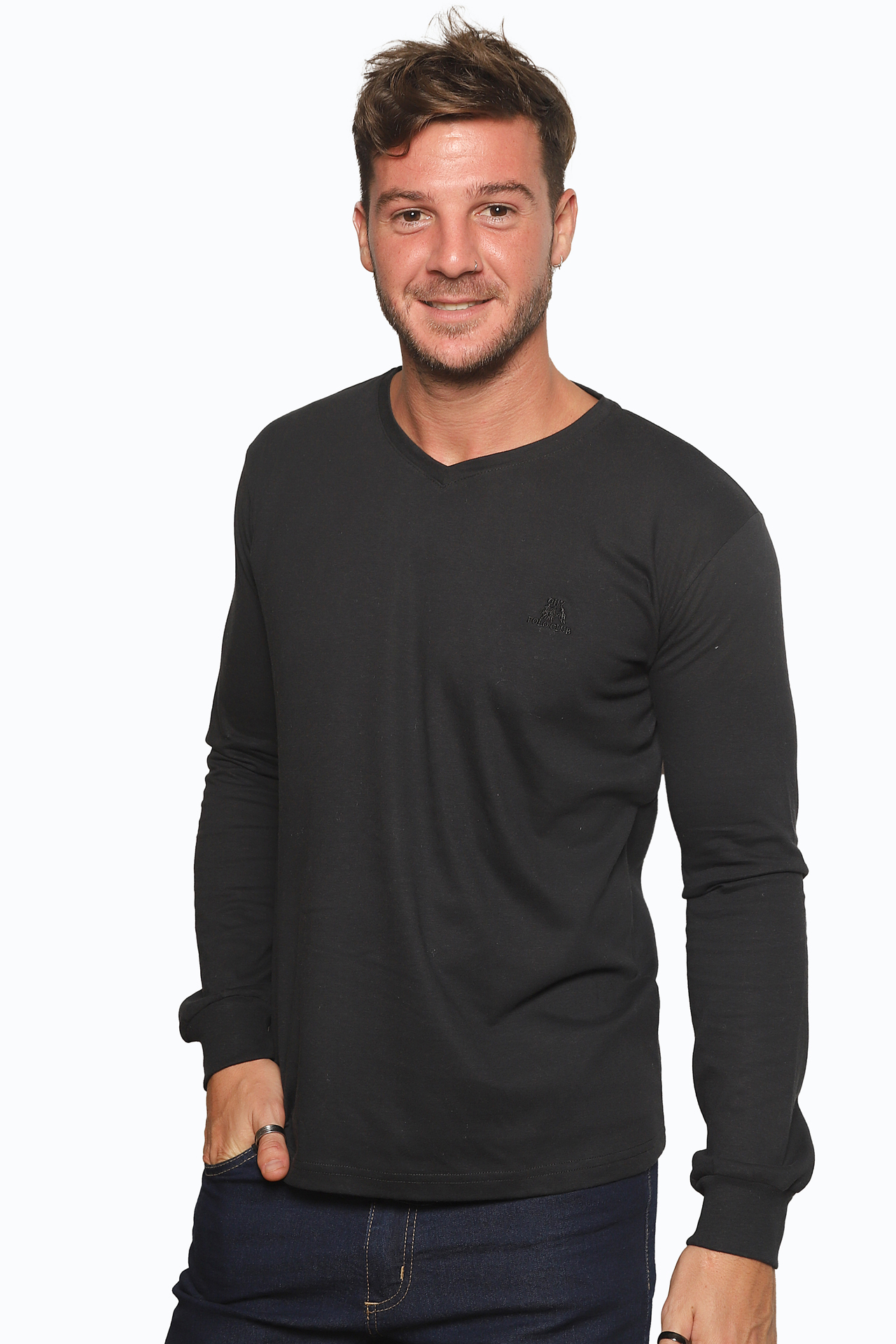 Remera ESC V Manga Larga